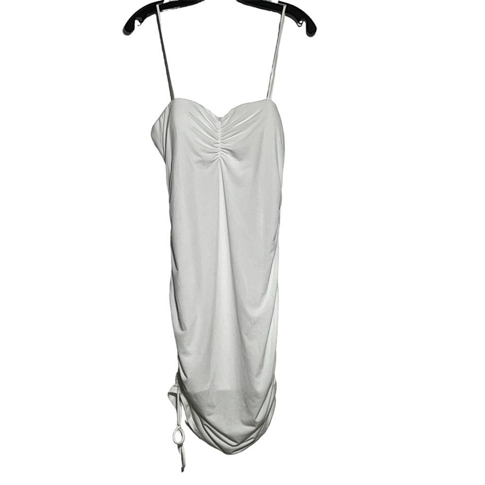 E.L.H Studio White Ruched Dress